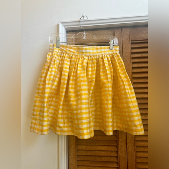 SKOT Party Skirt in yellow gingham print size Medium - Picture 5 of 11